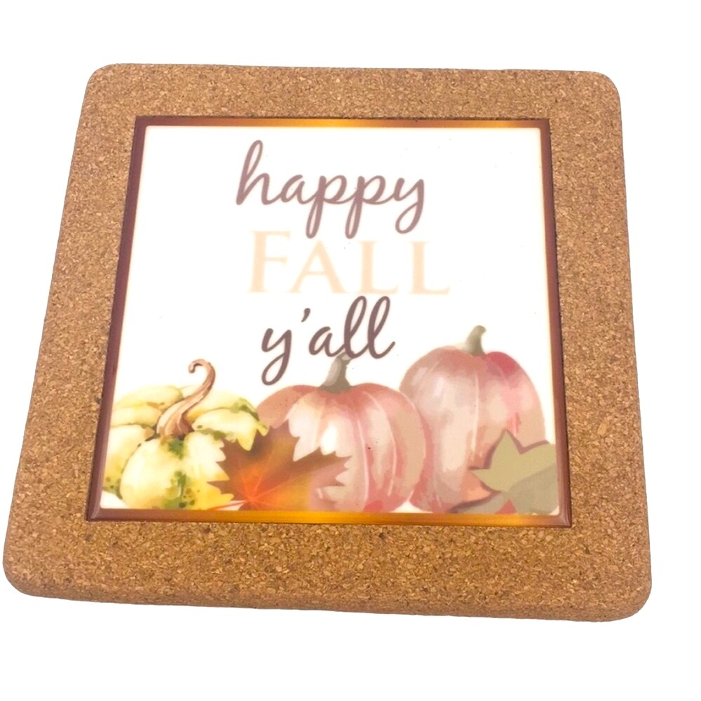 Seasonal 🍁 Fall Ceramic Cork Trivet